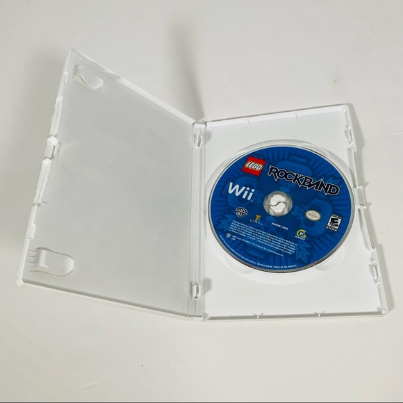 Wii Guitar Hero Wireless Controller Red White Starburst With Lego Rock Band Game - Picture 12 of 12